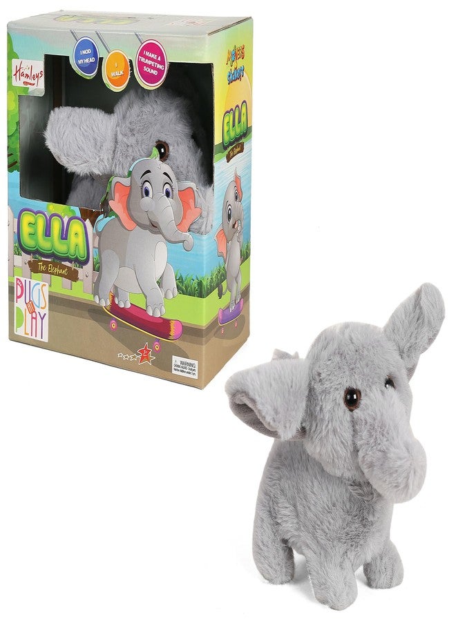 Hamleys Ella The Walking Elephant, Soft Toys for Kids, 3Y+, Grey | Safe & Gift-Friendly - Image 1